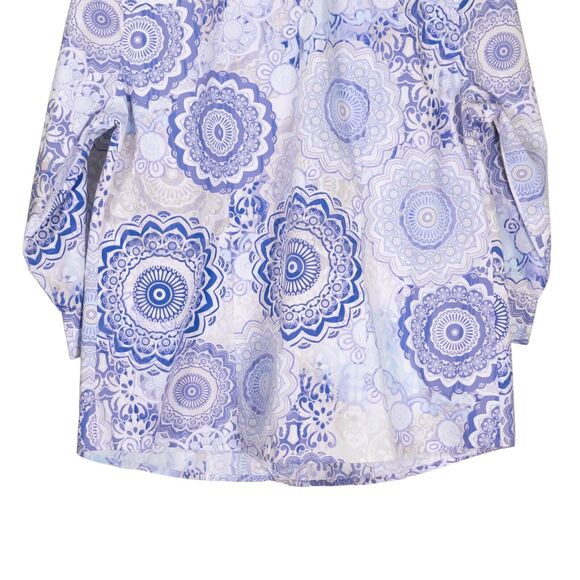 Chico's Women's Shirt Button Up Multicolor Geometric 3/4 Sleeve Blouse Top 1 M/8 - Picture 7 of 7